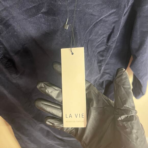 NWT Rebecca Taylor La Vie Corduroy Dress Navy Blue Size M - Picture 6 of 10